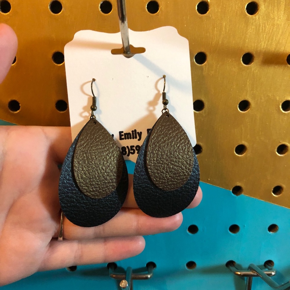 Handmade Pleather Earrings